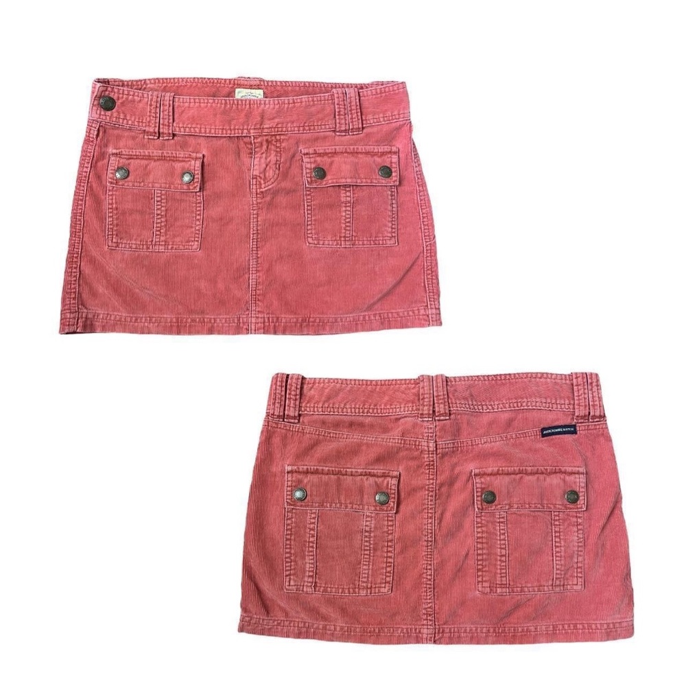 Rare Y2K 2000s Abercrombie Corduroy + Cargo Mini Micro Skirt 6